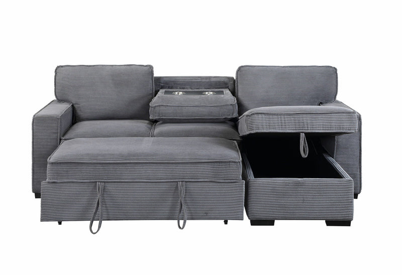 U0203 Light Grey Reversible Sofa Bed - Lara FurnitureSleeper Sectional