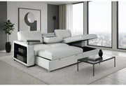 U0212 Blanche Silver Pull Out Sofa Bed - U0212-BLANCHE SIL-PO SOFA BED