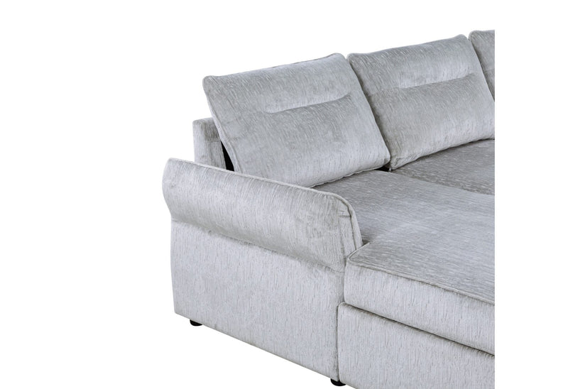 U0301 Grey Pull Out Sofa Bed - U0301-GREY-SOFA BED