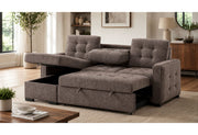 U0707 Brown Reversible Sofa Bed - U0707-BROWN-REVERSIBLE SOFA BED