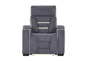 U1895 Grey P2 Recliner With Is And Led - U1895-GREY-P2 R