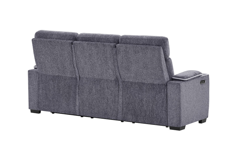 U1895 Grey P2 Reclining Sofa With Is And Led - U1895-GREY-P2 RS