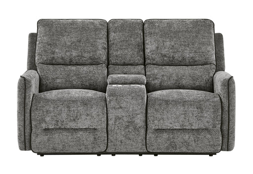 U2203 Dark Grey Power Console Reclining Loveseat - U2203-DRK GRY-PCRLS