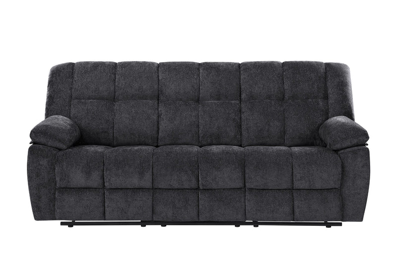U6000 Black Reclining Sofa - U6000-BLACK-RS-N
