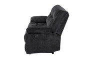 U6000 Black Reclining Sofa - U6000-BLACK-RS-N