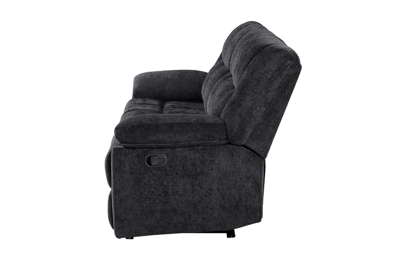 U6000 Black Reclining Sofa - U6000-BLACK-RS-N