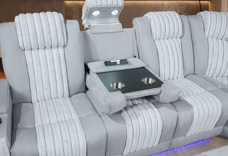 U8000 Grey P2 Sectional With Led - U8000-GREY-P2 SEC