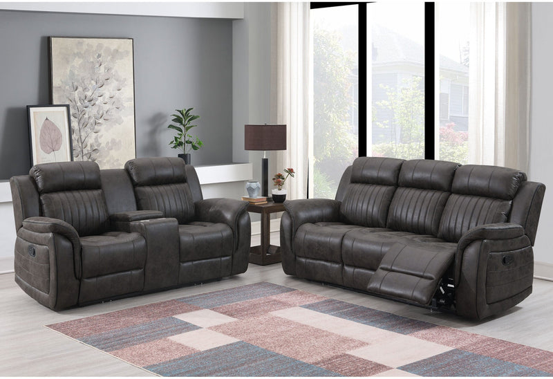 U8517 Grey Console Reclining Loveseat - U8517-GREY-CRLS-N
