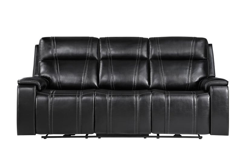 U8881 Black Leather Power Reclining Sofa With Immerse Sound - U8881-BLK LEATHER-PRS IMMERSE