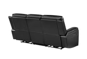 U8881 Black Leather Power Reclining Sofa With Immerse Sound - U8881-BLK LEATHER-PRS IMMERSE