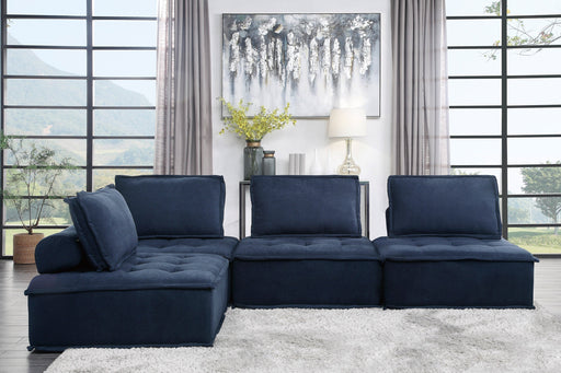 Ulrich Blue Modular 4 - Piece Modular Sectional - Lara FurnitureSectional