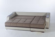 Ultra Sectional (Optimum Brown) 4 Pieces - Gate FurnitureSleeper Sectional