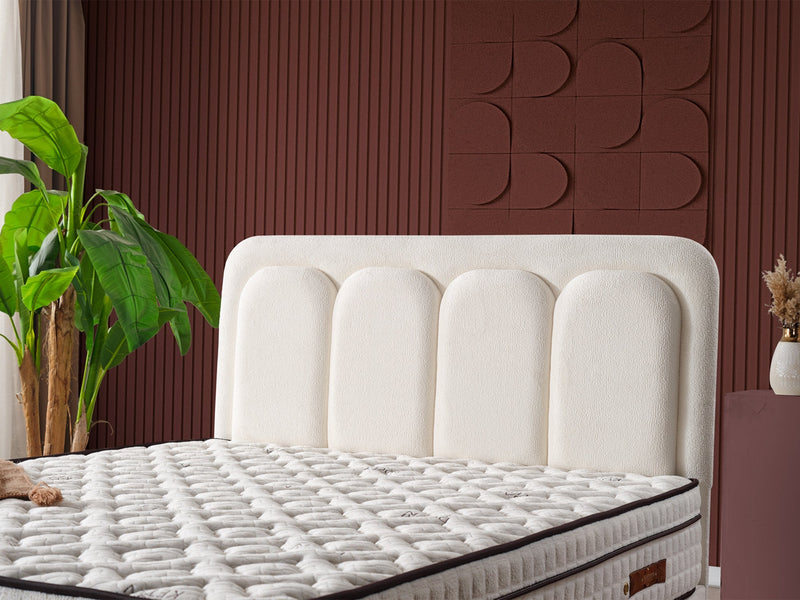 Uludag Storage Bed With Headboard - Queen in Cream - 200-ELIF-ULU-150-EY322-SB