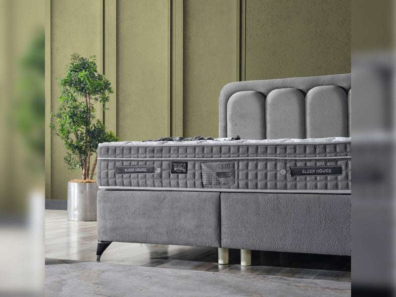 Uludag Storage Bed With Headboard - Twin in Cream - 200-ELIF-ULU-90-EY322-SB