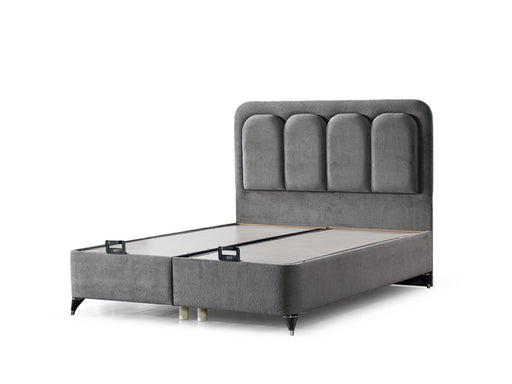 Uludag Storage Bed With Headboard - Twin in Grey - 200-ELIF-ULU-90-EY320-SB