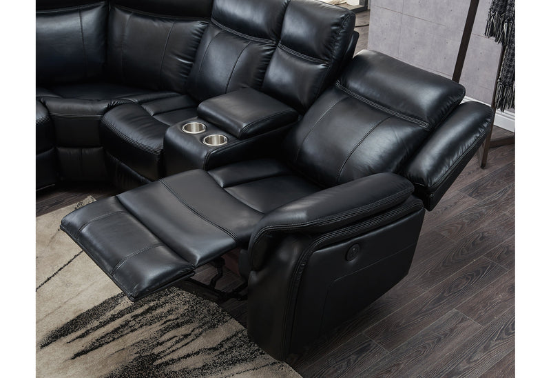 Um02 Black Sectional - Lara FurnitureSectional