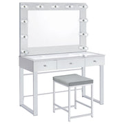 Umbridge Upholstered Square Padded Cushion Vanity Stool - 935933