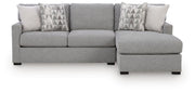 UrbanCrest Pewter 2-Piece Sleeper Sectional with Chaise - PC20804S5