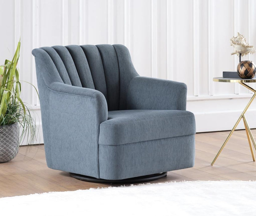 Urbane Swivel Chair (Urbane Petrol Blue) - Gate FurnitureLiving Room Chair