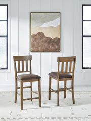Urbinforte Light Brown Counter Height Barstool, Set of 2 - PCD592-124