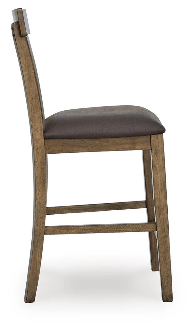 Urbinforte Light Brown Counter Height Barstool, Set of 2 - PCD592-124