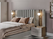 Urgup Bedroom (Queen Frame With Headboard & Dresser With Mirror & Ottoman & 2 Nightstand) - 200-URG-150-QB-SET