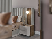 Urgup Bedroom (Queen Frame With Headboard & Dresser With Mirror & Ottoman & 2 Nightstand) - 200-URG-150-QB-SET