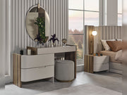 Urgup Bedroom (Queen Frame With Headboard & Dresser With Mirror & Ottoman & 2 Nightstand) - 200-URG-150-QB-SET