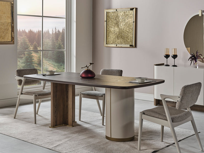 Urgup Diningroom (Consol With Mirror & Dining Table & 6 Dining Chair) - 200-URG-DT-6-SET