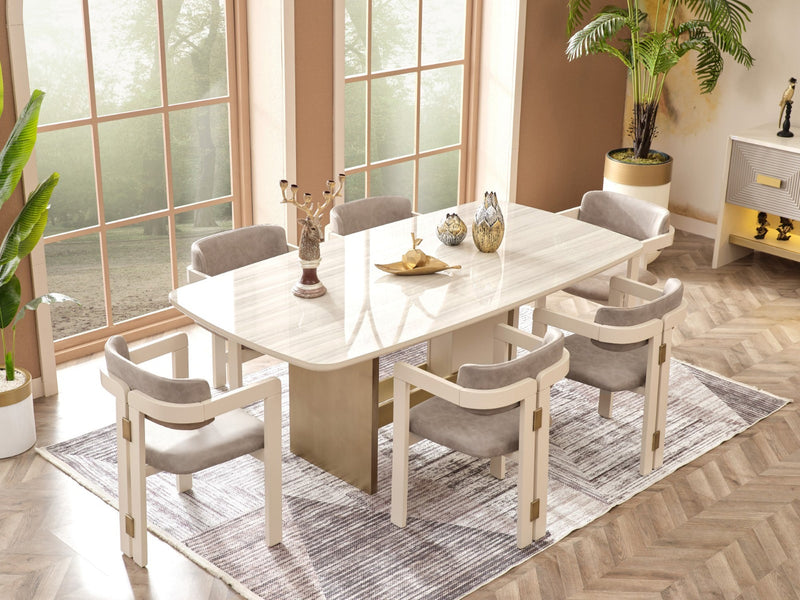 Urla 6 Person Dining Room Set - Dining Room Sets