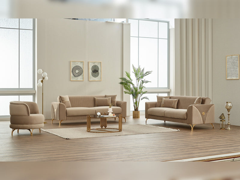 Urla Convertible Loveseat in Beige - 200-SIM-URL-ANKA153-2