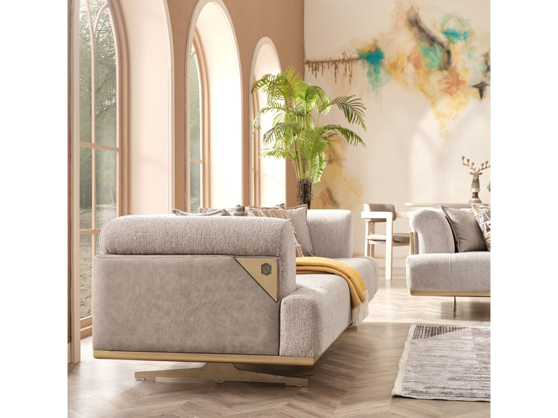 Urla Stationary Sofa Cream in Cream - 101-URL-ANG04-3