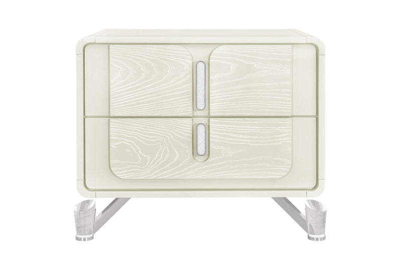 Lyra Beige Nightstand With Usb - LYRA-BEIGE-NS W/ USB