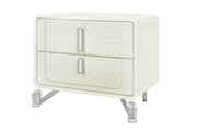 Lyra Beige Nightstand With Usb - LYRA-BEIGE-NS W/ USB