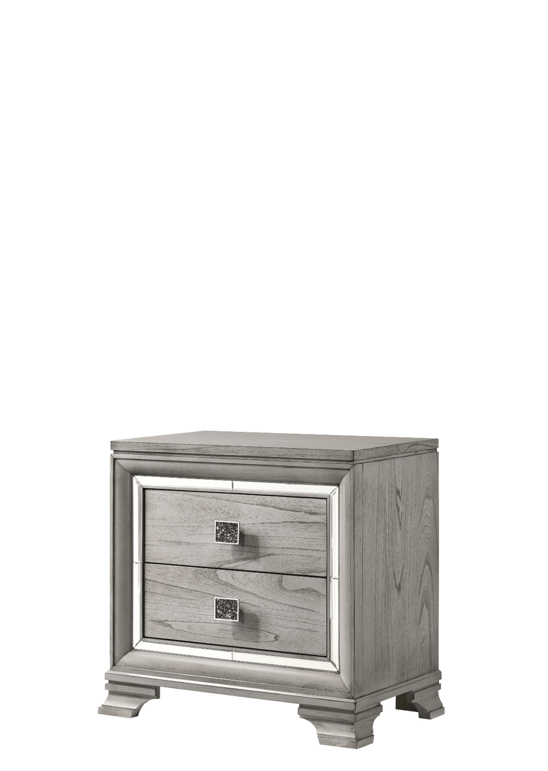 Vail Gray LED Upholstered Panel Bedroom Set - Lara FurnitureBedroom Set