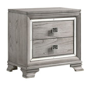 Vail Gray Nightstand - Lara FurnitureNightstand