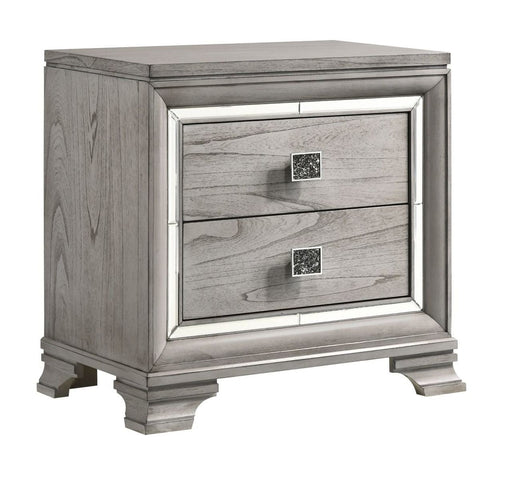 Vail Gray Nightstand - Lara FurnitureNightstand