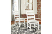 Valebeck Beige/White Dining Chair (Set of 2) - Lara FurnitureDining Chair