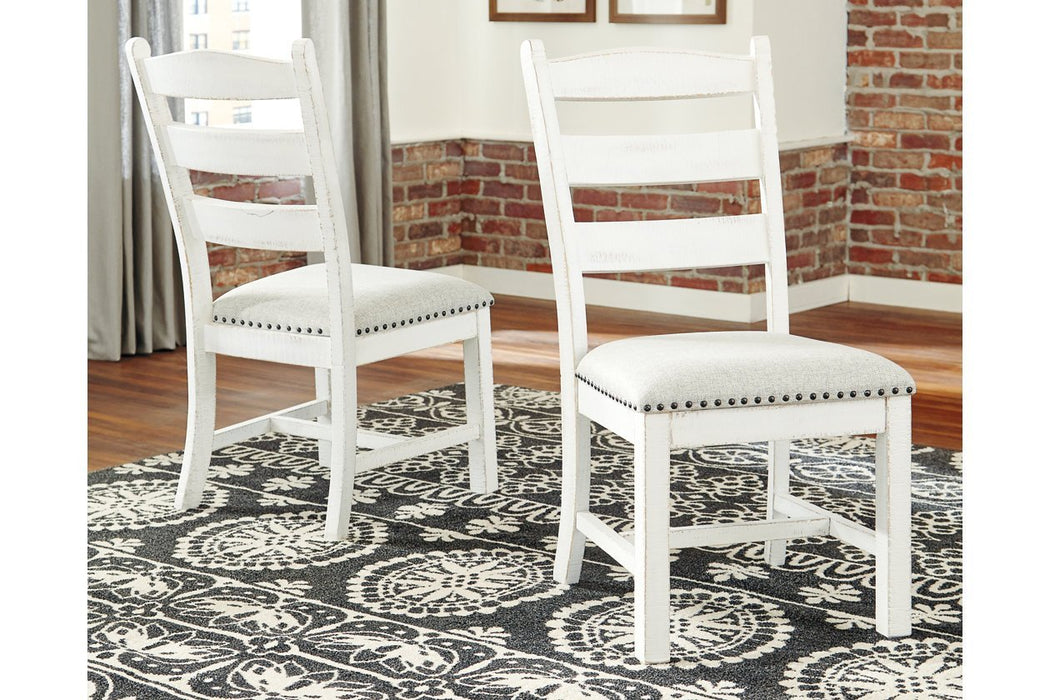 Valebeck Beige/White Dining Chair (Set of 2) - Gate FurnitureDining Chair