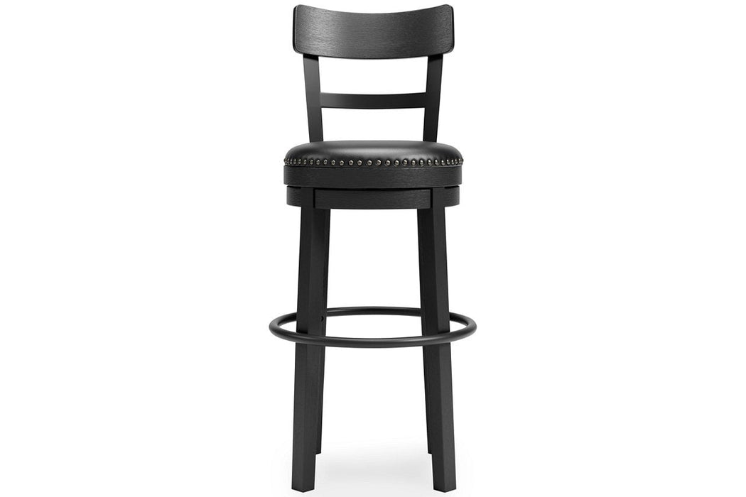 Valebeck Black Bar Height Bar Stool - Gate FurnitureBarstool