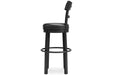 Valebeck Black Bar Height Bar Stool - Gate FurnitureBarstool