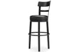 Valebeck Black Bar Height Bar Stool - Gate FurnitureBarstool