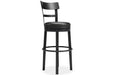 Valebeck Black Bar Height Bar Stool - Gate FurnitureBarstool