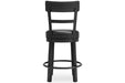 Valebeck Black Counter Height Bar Stool - Gate FurnitureBarstool
