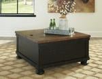 Valebeck Black/Brown Coffee Table with Lift Top - Gate FurnitureCoffee Table