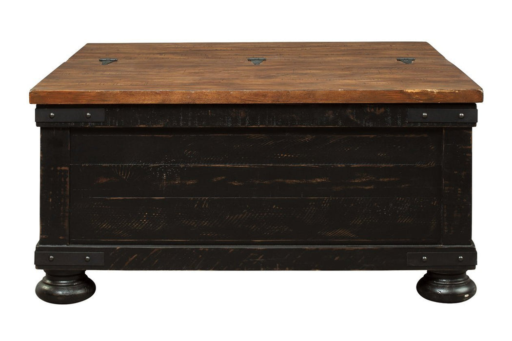 Valebeck Black/Brown Coffee Table with Lift Top - Gate FurnitureCoffee Table