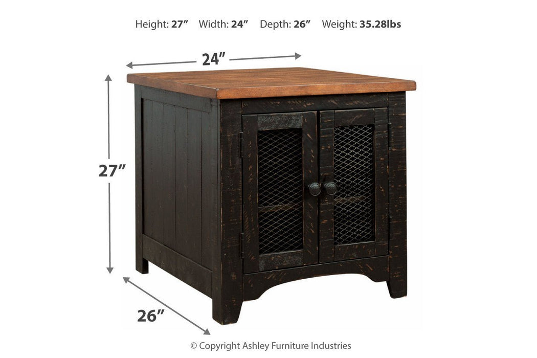 Valebeck Black/Brown End Table - Gate FurnitureEnd Table