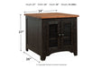 Valebeck Black/Brown End Table - Gate FurnitureEnd Table
