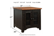 Valebeck Black/Brown End Table - Lara FurnitureEnd Table