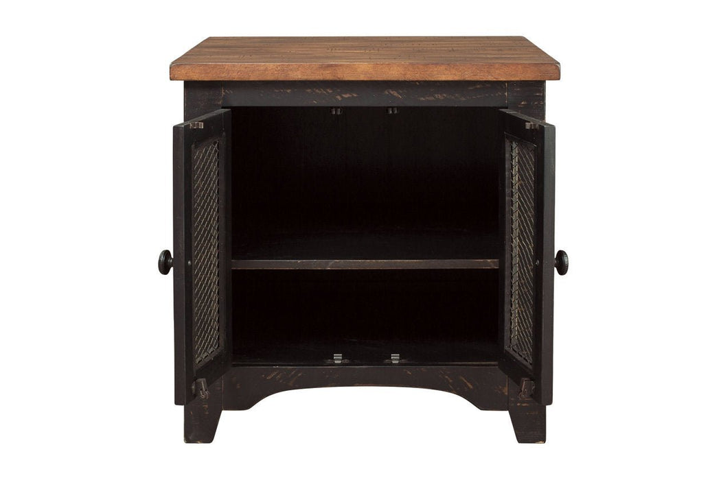 Valebeck Black/Brown End Table - Gate FurnitureEnd Table